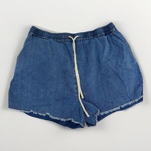 Wilfred Shorts Womens Size Large Denim Tie Waist Aritzia